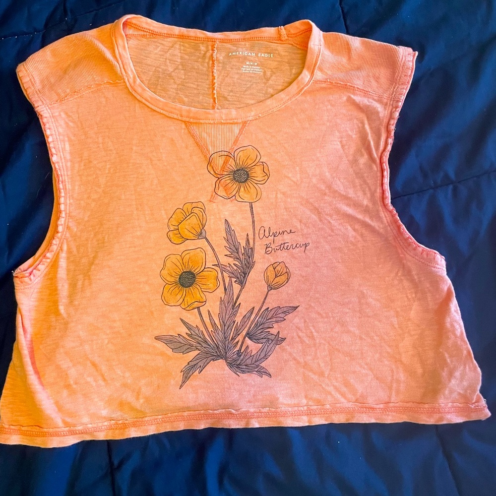 American Eagle medium sleeveless orange top